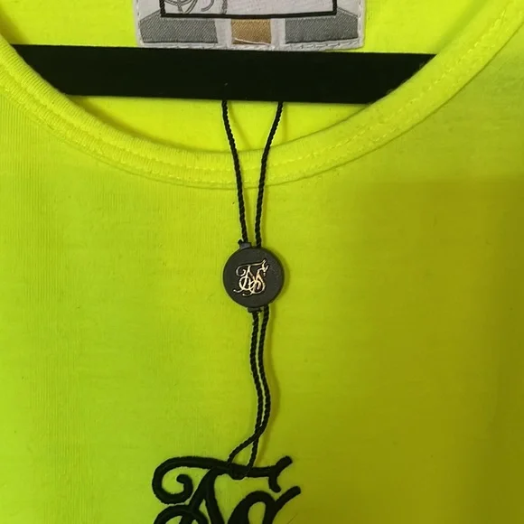 NWOT Men’s Neon Yellow SILSILK T-Shirt Size Large - Picture 5 of 5